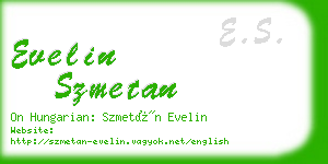 evelin szmetan business card